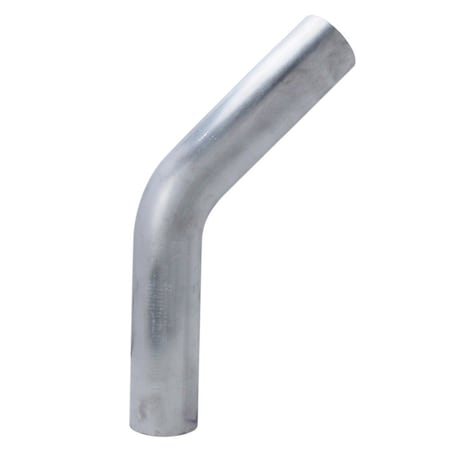 Hps Performance 1-3/8 in OD x 1-3/4 in CLR, 45 Degree Aluminum Elbow Tubing, Mill Finish AT45-138-CLR-175