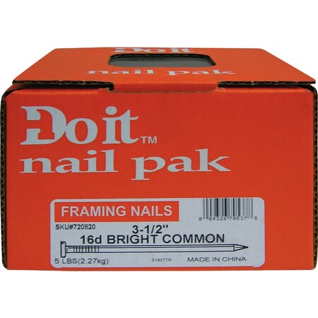 Do It Best Do it 16dx3-1/2'' 8 ga Bright Common Nails, 235 Ct. 5 Lb. 720820