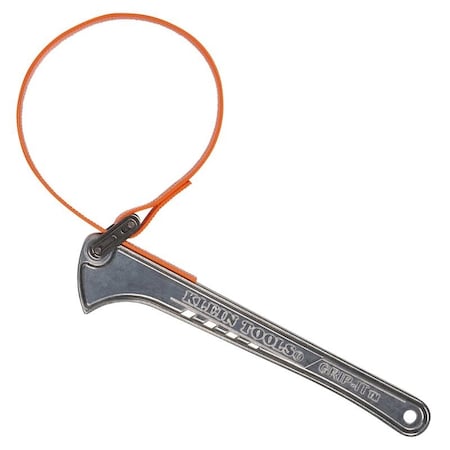 Grip-It Strap Wrench, 1-1/2 to 5 in Pipe, 12 in L Handle, 1 in W Strap, 22-1/4 in L Strap, Aluminum Handle S12HB
