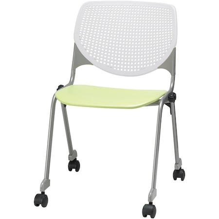 Kfi Poly Stack Chair, Lime Gn Seat CS2300-BP08-SP14
