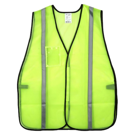 Jj Keller Non-Certified Safety Vest, Hook and Loop Closure with 1" Silver Tape 58045