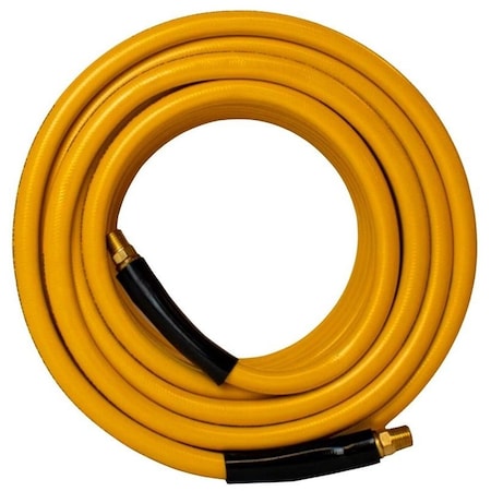 Forney Air Hose, 3/8 in ID, 1/4 in OD, 50 ft L, MNPT, 300 psi Pressure, PVC, Yellow 75411