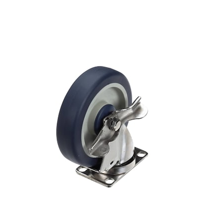 Wasserstrom Caster with Brake, 5in, Swivel Plate, Single C213051