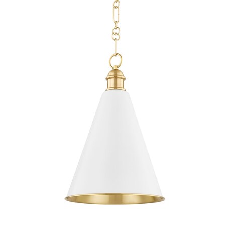 Mitzi Ariel Okin X Fenimore 1 Light Pendant 18 In. Aged Brass H761701A-AGB/SWH