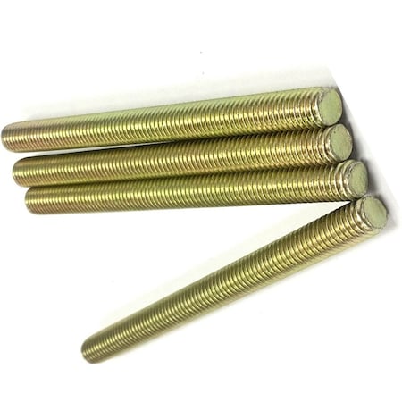 Zmg Fasteners Plus 1 1/8 - 7 X 6FT L FULLY THREADED STRAIGHT ROD SAE GR 8 J429 ZINC TRIVALENT YELLOW 2046023
