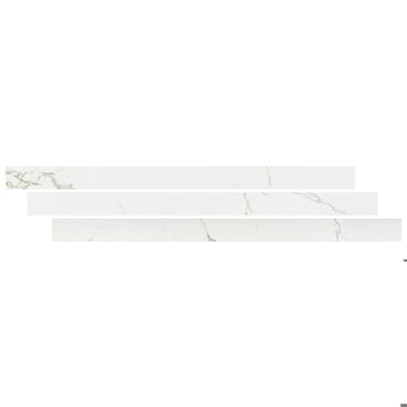 Msi LVT Trim, LVT, White-Cool, 94 in L, 0.63 in W, Low Gloss ZOR-LVT-TR-0647