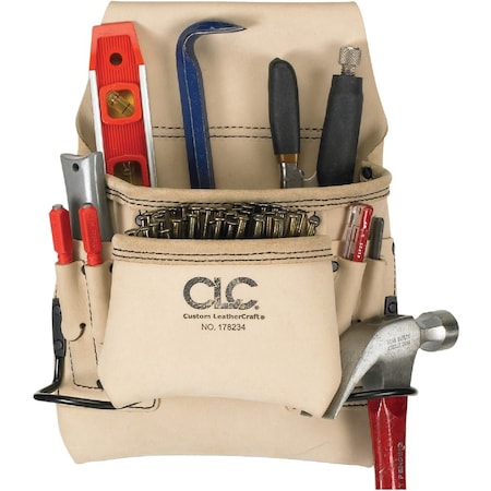 Clc Work Gear 8-Pocket Leather Carpenters Nail & Tool Bag 178234