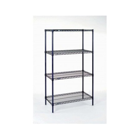 Tosafos Electroplating Starter Shelf Unit - Poly-Z-Brite - 24 x 36 x 63 in. TO3674587