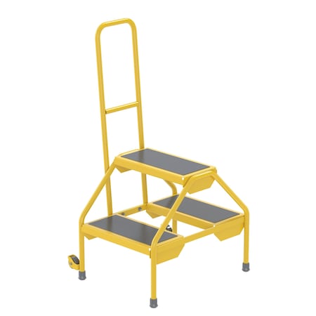 Vestil Stepladder, 2 Steps, 42 Overall Height, Steel, Yellow RLAD-2-Y