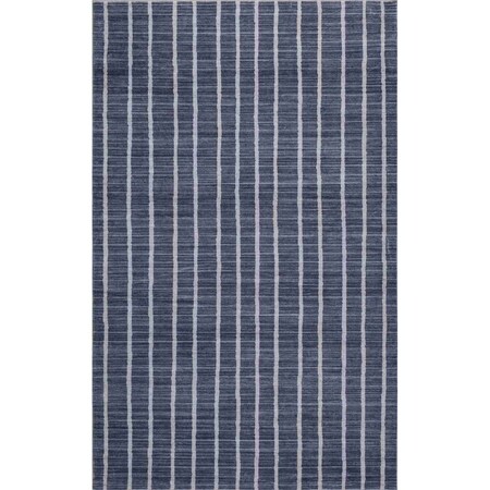 Jonathan Y Orton Distressed Ticking Stripe Non-Slip Machine-Washable Navy/Cream 4 ft. x 6 ft. Area Rug WSH519D-4