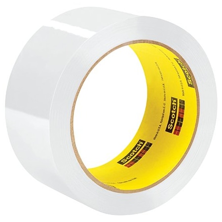 Scotch Packing Tape, 2.5 mil Thick, 2 in W x 55 yd L, 3 in Core Dia., White, 36 PK T901373W