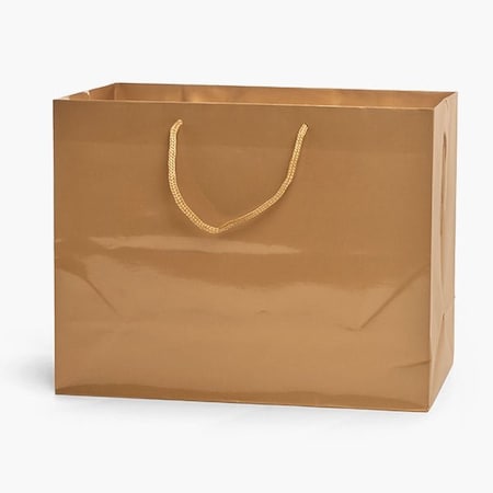 Nashville Wraps Gold Gloss Gift Bags, Medium 13x5x10, 100PK GTMBGO