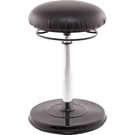 Kore Design Office PLUS Sit-Stand Adjustable Chair for Home, Office, 21.5-32in tall, Leather-like, Black 803944