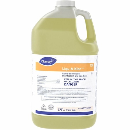 Diversey Food Service Sanitizer, 1 gal. Jug, Unscented, 4 PK 02853280.