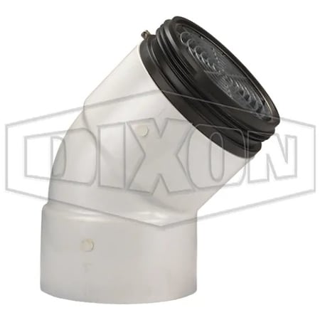 Dixon 45Deg Dry Hydrant Male Adapter, 4-1/2 in, Male NST NH, Aluminum, Domestic ADH45M45F