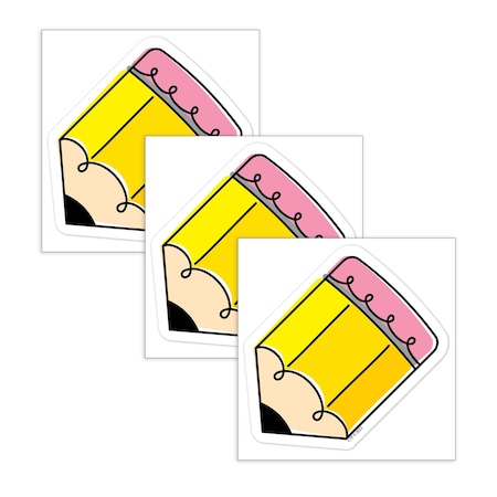 Creative Teaching Press Core Decor, Doodle Pencil, 3'', Designer Cut-Outs, 36-Piece Set, 3PK 10678