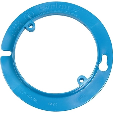 Carlon Plaster Ring, 4 in Dia, 1/2 in L, 4 in W, Round, 1 -Gang, PVC, Blue A471RR
