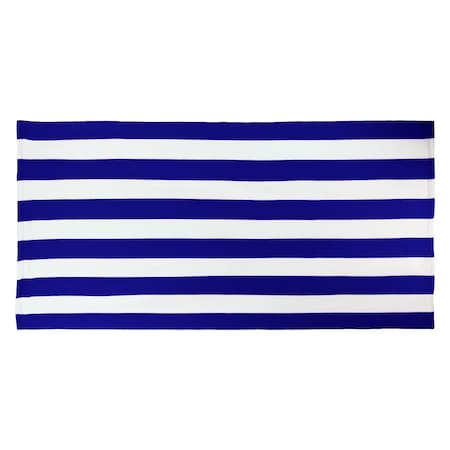 Towelsoft Microfiber Cabana Stripe Beach Towel 30 inch x 60 inch Navy BEACH-BP1538-nvy