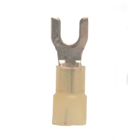 Hillsdale Terminal Fork Terminal, #8 Stud Size, 10 AWG, 600 V, Nylon Insulated, 500 PK 50280N