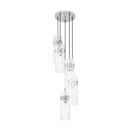 Z-Lite Fontaine 5 Light Chandelier, Brushed Nickel, 14.5 In W x 15 In H 7002P5-5R-BN
