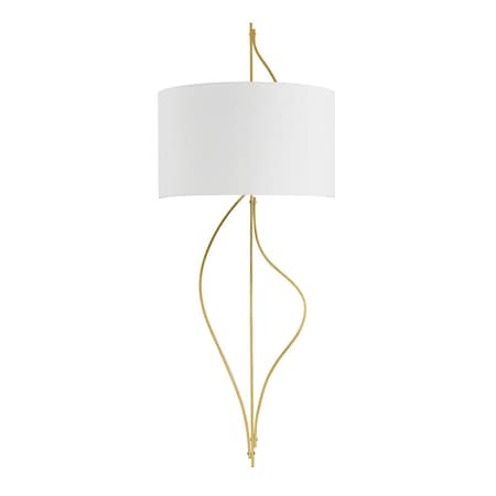 Corbett Lighting Akina 2 Light Wall Sconce 14.75 In. Vintage Brass 421-02-VB