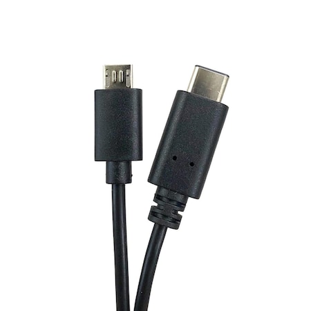 Micro Connectors 3.28 ft. USB 2.0 Type-C Male To Micro B Male Cable, Black E07-318C2MB-1M