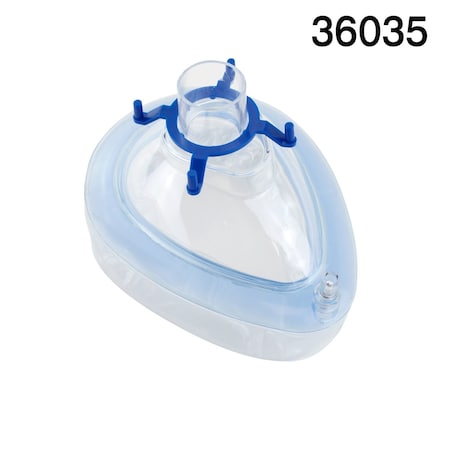 Dynarex Air Cushion Mask w/Valve, Size #5 (Blue Hook), Large, Adult, 20PK 36035