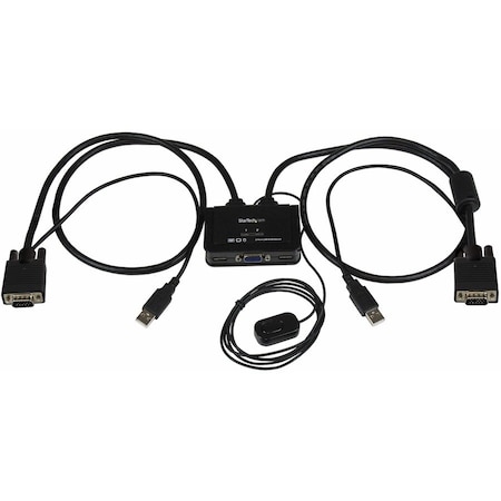 Startech.Com 2 Port USB VGA Cable KVM Switch - USB Powered with Remote Switch SV211USB