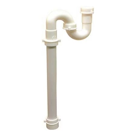 Premier Plastic S-Trap with Adapter White B62719