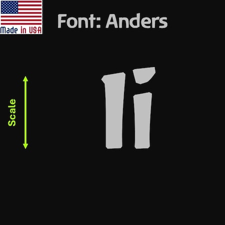 Aacc Self-Adhesive Vinyl Letter: i, Scale: 17 in. Color: Silver Font: Anders by, 24PK AACC-Anders-li-Silver-I17x24
