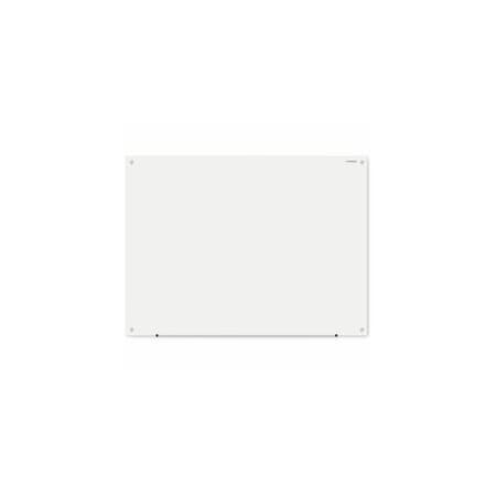 Universal Frameless Glass Marker Board, 48" x 36", White UNV43233