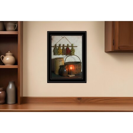 Homeroots Dried Flower 1 Black Framed Print Wall Art 406744