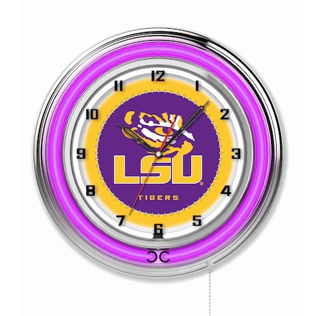 Holland Bar Stool Co Louisiana State University Double Neon 19" Clock Clk19LaStUn