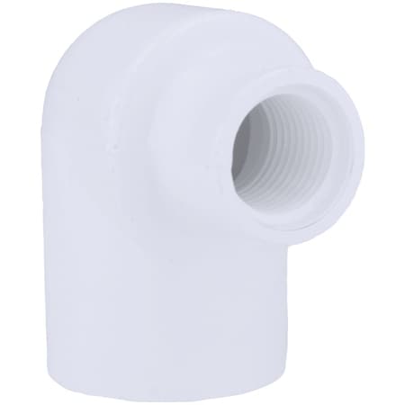 Charlotte Pipe And Foundry 1'' Slip x 1/2'' Female Schedule 40 90 Deg. PVC Elbow, 1/4 Bend PVC 02301 2800HA