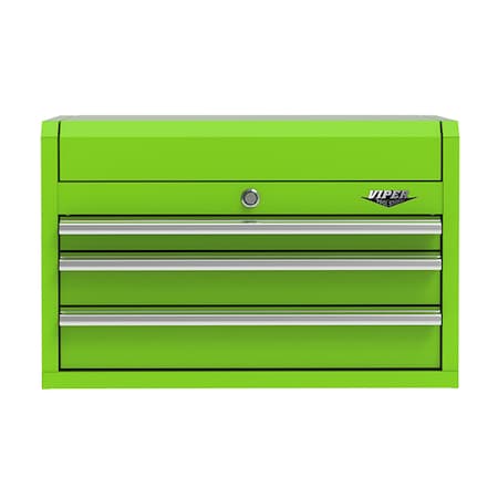 Viper Tool Storage 26-Inch 3-Drawer Top Chest, Lime Green LB2603CSC