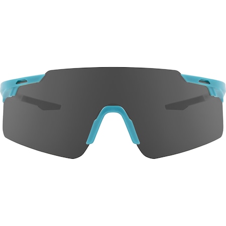 Ironwear Scratch Resistant UV Blocking Safety Glasses with Curved Lens, Teal, Grey 3595-T-G