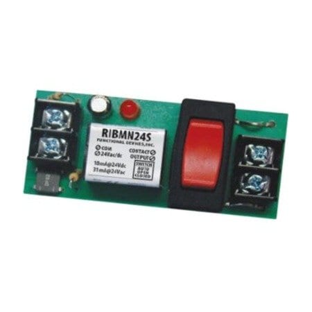 Functional Devices-Rib Track Mount Relay, 15A, SPST/Override RIBMN24S
