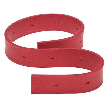 Tennant Front Squeegee Blade, Rubber, Red 4088704