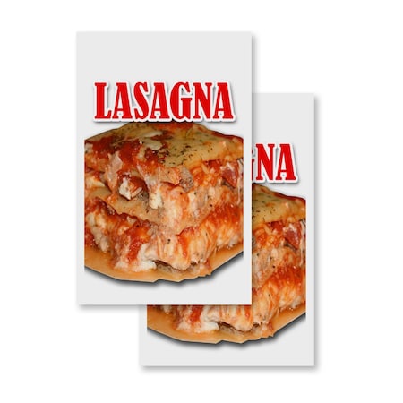 Signmission Lasagna, Vinyl Decals Only 24 Inch x 36 Inch, Vinyl Decal, 2PK DSB-2436-2PACK-Lasagna