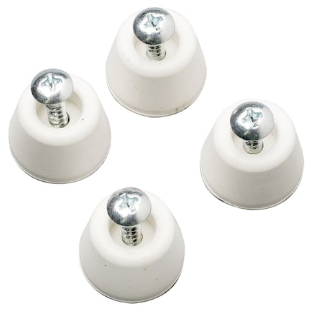 Do It Best 3/4 Wht Vinyl Toilet Seat Screw Bumper Set DIB810-67