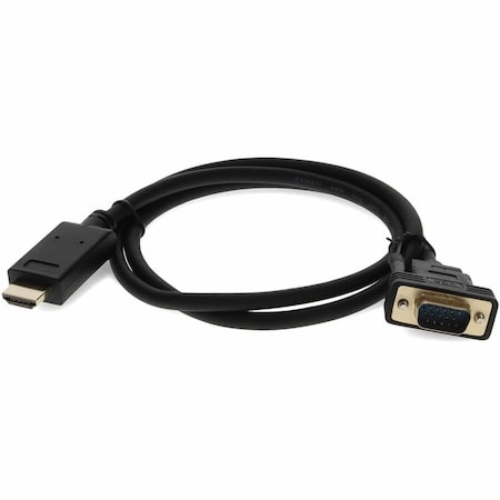 Add-On 6FT HDMI 1.3 MALE TO VGA MALE BLACK CABLE FOR RESOLUTION UP TO 1920X1200 HDMI2VGAMM6
