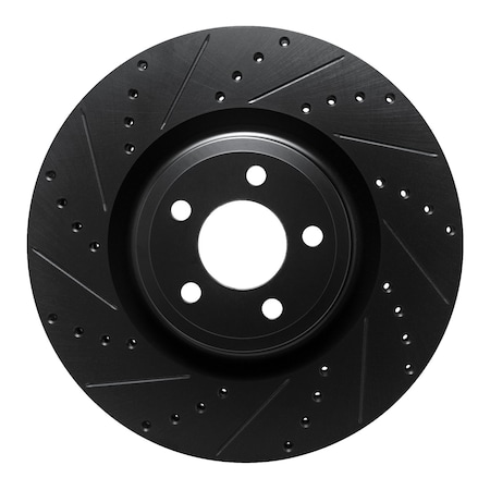 Dynamic Friction Co DFC Brake Rotor - Drilled and Slotted - Black 633-54277L