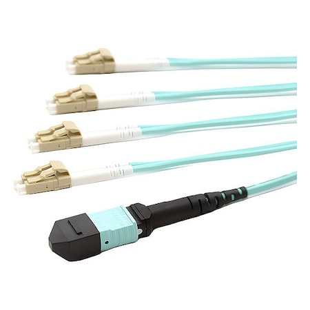 Fibertronics Fiber Optic MPO Breakout Cables MPO-QSFP-OM3-8LC-10M