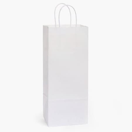 Nashville Wraps White Kraft Paper Shopping Bags, Wine 5.5x3.25x13in, 250PK VINWH