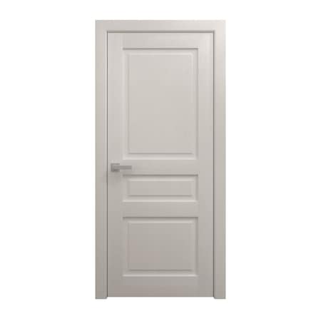 Sartodoors Interior Solid French Door 18 x 84 inches, Ego 5012 Painted White Oak, Single Regular Panel Frame EGO5012ID-PWO-1884