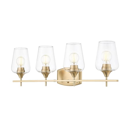 Z-Lite Joliet Burnished Brass 4 Light Vanity 473-4V-BBR