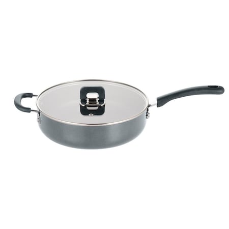 Nutrichef 3.7Qt Saute Pan With Lid NCWSTKGRYSAU37