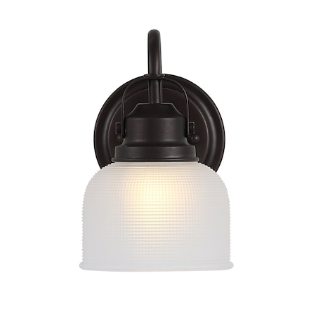 Jonathan Y Virginia 5.75" 1-Light Metal/Glass LED Vanity Light, Oil Rubbed Bronze JYL7407C