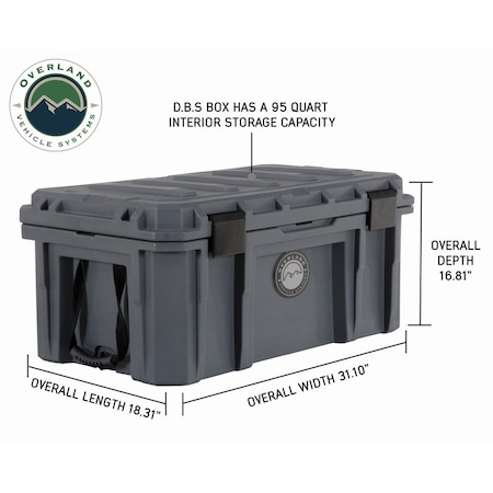 Overland Vcl Cargo Box, Used For Storing Tools/ Dry Goods/ Recovery Gear/ Clothes/ Etc; 95 Quart Capacity; 18.31 40100011
