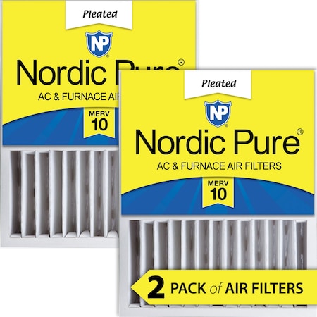 16x20x5 Pleated Air Filter, High Capacity, Electrostatically Charged Synthetic Media, MERV 10, 2 PK